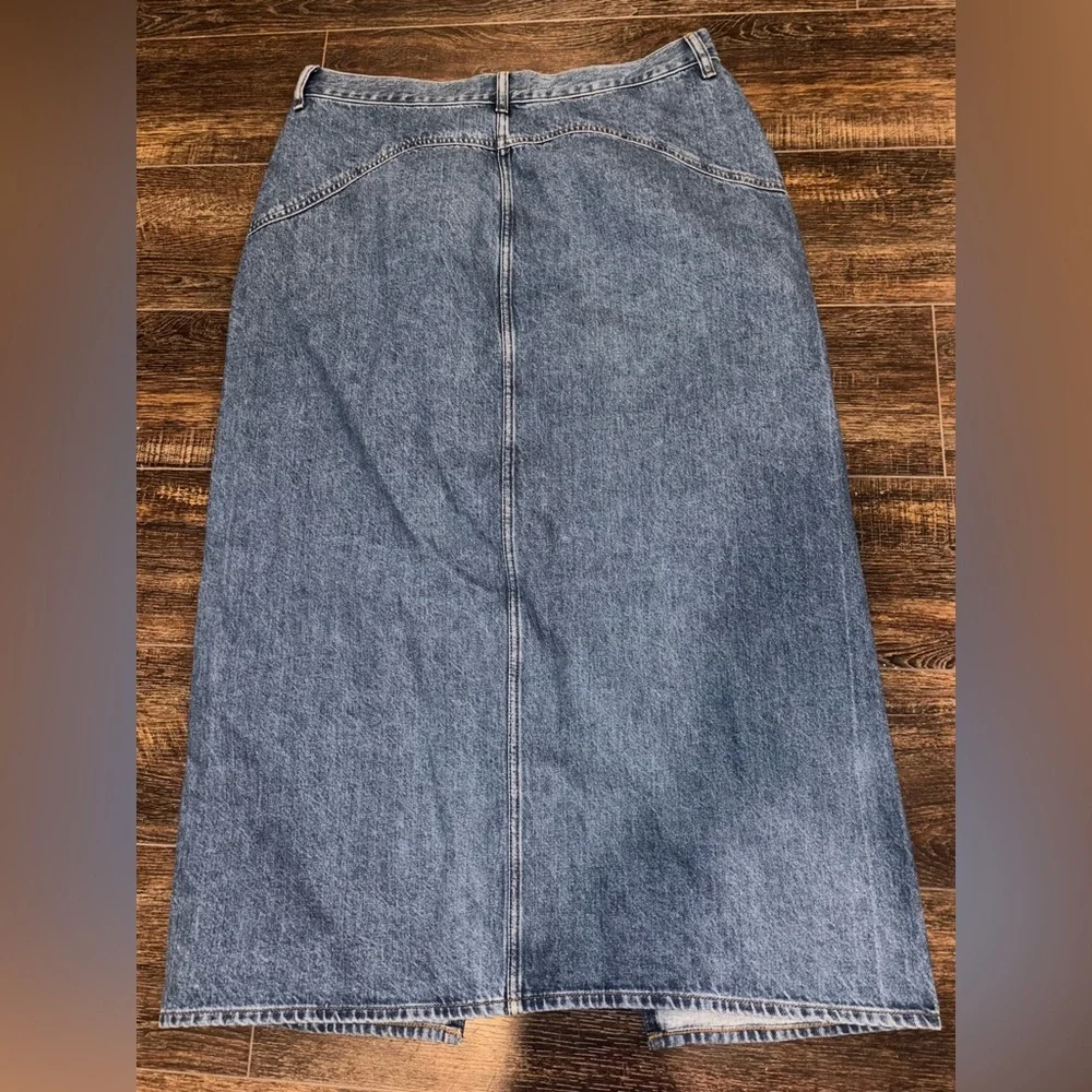 NWT Denim Western Maxi Skirt in Emario Wash by Madewell - Picture 4 of 8